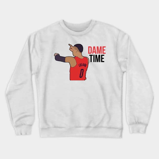 Damian Lillard - Dame Time Crewneck Sweatshirt by xavierjfong